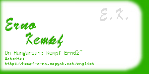 erno kempf business card